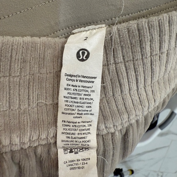 Lululemon Corduroy Riverstone 3-piece SET: Mini Skirt (6) & Jacket (4) Pant (2) - Picture 15 of 16